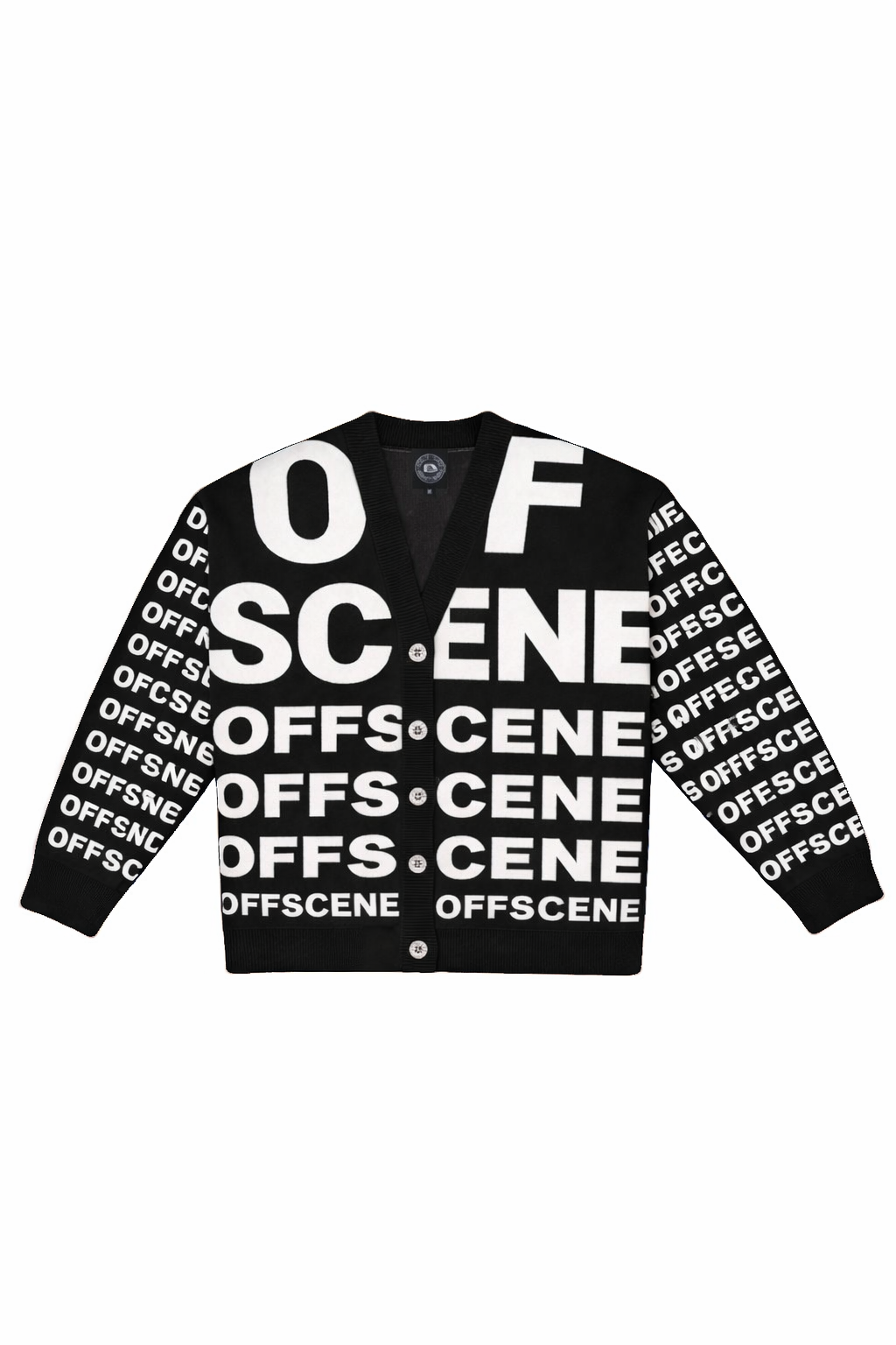 OFFSCENE Pattern Cardigan - Black & White