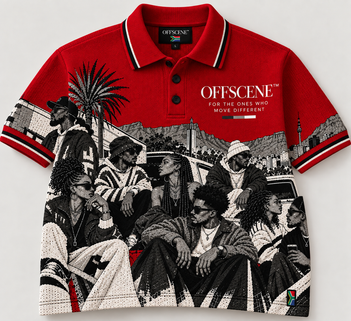 PRE-ORDER - 5 WEEKS TURNAROUND - OffScene Riviera Knit Polo Red